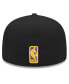 Фото #4 товара Men's Black Los Angeles Lakers 2024 NBA All-Star Game Rally Drive Checkerboard 59FIFTY Crown Fitted Hat