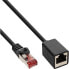 Фото #1 товара InLine 50pcs. Bulk-Pack Patch Cable Extension S/FTP Cat.6 CU h.-free black 1m