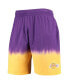 Фото #3 товара Men's Purple, Gold Los Angeles Lakers Hardwood Classics Authentic Shorts