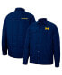 Фото #1 товара Men's Navy Michigan Wolverines Detonate Quilted Full-Snap Jacket