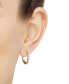 ფოტო #2 პროდუქტის Polished Hoop Earrings in 14k White Gold (17mm)