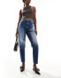 Фото #1 товара Tommy Jeans mom ripped jeans in dark wash