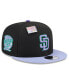 Фото #1 товара Men's Black/Purple San Diego Padres Grape Big League Chew Flavor Pack 9FIFTY Snapback Hat