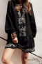 Фото #2 товара Платье с контрастной вышивкой ZARA