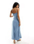 Фото #3 товара ASOS DESIGN scoop back strappy maxi dress in blue