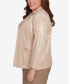 ფოტო #4 პროდუქტის Plus Size Emerald Isle Women's Shimmer Faux Leather Jacket