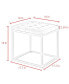 Newton Cube Ottoman with Metal Frame