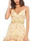 Women's Tiered Floral Chiffon Gown