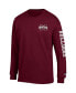 Фото #2 товара Men's Maroon Mississippi State Bulldogs Team Stack Long Sleeve T-shirt