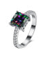 Princess Cut Mystic Topaz Ring