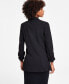 ფოტო #2 პროდუქტის Petite Solid Notched-Collar Ruched-Sleeve Blazer, Created for Macy's