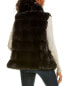 Фото #2 товара Via Spiga Reversible Faux Fur Vest Women's