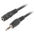 LANBERG CA-MJFJ-10CC-0030-BK M/F 3 m Jack 3.5 Cable