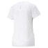 Puma Run Logo Crew Neck Short Sleeve T-Shirt Womens White Casual Tops 52326652