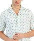 Фото #2 товара Men's Urman Regular-Fit Medallion-Print Button-Down Camp Shirt, Created for Macy's