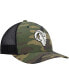 ფოტო #4 პროდუქტის Men's Camo, Black Los Angeles Rams Trucker Adjustable Hat