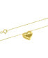 Polished Puff Heart Pendant Necklace in 10k Gold, 16" + 2" extender