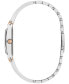 ფოტო #2 პროდუქტის Women's Modern Gemini Diamond Accent Stainless Steel Bangle Bracelet Watch 23mm
