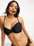 Фото #5 товара Ivory Rose Fuller Bust mix & match underwire tie shoulder bikini top in black