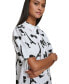 Фото #4 товара Women's Printed Bungee-Sleeve Shirt