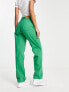 Monki Taiki straight leg jeans in bright green