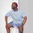 Фото #1 товара Original Use Mens Blue Checked Cotton Crew Neck Short Sleeve T-Shirt Size Medium