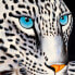 Ölgemälde Weißer Leopard handgemalt