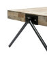 Industrial Mango Wood Coffee Table With V-Shaped Legs