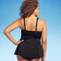 Фото #3 товара Lands' End Women's UPF 50 Flutter High Neck Tankini Top - Black XS