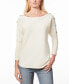 ფოტო #1 პროდუქტის Women's Dolman-Sleeve Buttoned-Sleeve Sweater, Regular & Petites