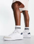 Фото #3 товара Truffle Collection wide fit lace up trainers in white/navy