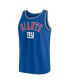 Men's Royal New York Giants Bet Tank Top Royal, Heather Gray, 2XL - фото #2