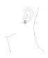 ფოტო #3 პროდუქტის Fashion Matte Hammered Shrimp Half Hoop Earrings For Women Cubic Zirconia Pave Edge CZ Accent Stabilizing Omega Clip