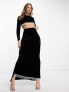 Фото #3 товара Kanya London fringe embellished maxi skirt co-ord in black