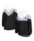 Women's White, Silver Las Vegas Raiders Staci Half-Zip Hoodie Windbreaker Jacket
