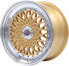 Фото #5 товара Литый колесный диск R-Style Wheels RS01 золото с полированным рогом 9x16 ET20 - LK4/100 ML73.1