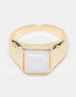 Фото #2 товара Faded Future square opal stone signet ring in gold