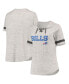 Фото #2 товара Women's Heathered Gray Buffalo Bills Plus Size Lace-Up V-Neck T-shirt
