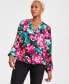 Фото #1 товара Women's Printed Surplice Top, XS-3X, Created for Macy's