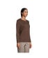 ფოტო #3 პროდუქტის Women's Relaxed Supima Cotton Long Sleeve Crewneck T-Shirt