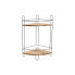 Corner Shelves DKD Home Decor Natural Bamboo Stainless chrome metal 2 Shelves 19,5 x 19,5 x 36,5 cm