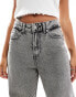 Фото #5 товара JJXX Tokyo high waisted wide leg jeans in grey acid wash