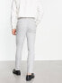 Фото #3 товара ASOS DESIGN super skinny wool mix smart trousers in grey window check