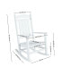 Фото #16 товара All-Weather Outdoor Patio Poly Classic Porch Rocking Chair (Set of 4)