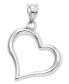 ფოტო #1 პროდუქტის 14k White Gold Charm, Open Heart Charm