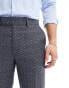 Фото #15 товара ASOS DESIGN smart slim trouser in dark grey polka dot herringbone