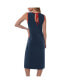 Women's Navy Atlanta Braves Main Field Maxi Dress