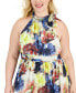 Фото #4 товара Plus Size Floral-Print Maxi Dress