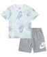 Фото #1 товара Toddler Boys Futura Toss T-shirt and Shorts, 2 Piece Set