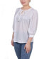 ფოტო #6 პროდუქტის Women's Elbow Sleeve Satin Blouse